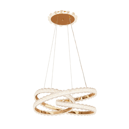 نجف ليد حلقي متشابك مودرن ذهبي م/10060-1GD ماركة بفكو