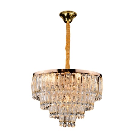 نجف كريستال دائري كلاسيك ذهبي م/6829 ماركة بفكو