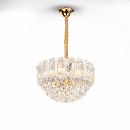 نجف كريستال دائري مودرن ذهبي م/6526 ماركة بفكو