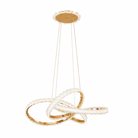 نجف ليد حلقات متداخلة كريستال مودرن ذهبي م/10062-1GD ماركة بفكو