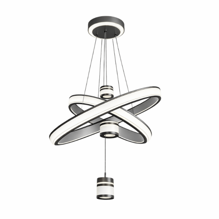 نجف حلقات متقاطعة مع سبوتات مودرن أسود م/5910/3+2 BK ماركة بفكو