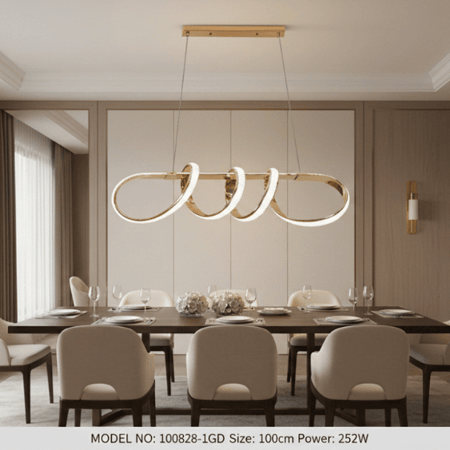 نجف ليد خطي مودرن ذهبي م/100828-1GD ماركة بفكو