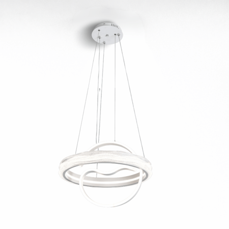 نجف ليد حلقات دائرية متداخلة مودرن أبيض م/9373 GD/BK/CH ماركة بفكو