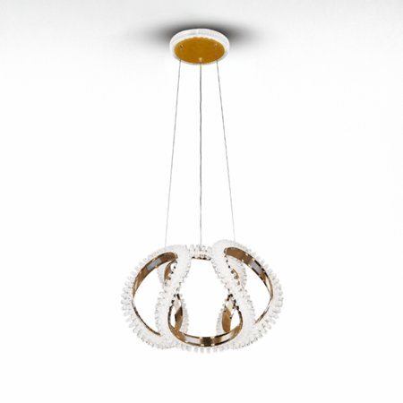 نجف ليد حلقات ملتفة مودرن ذهبي م/100736-1GD ماركة بفكو