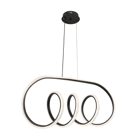 نجف ليد حلقي ثلاثي مودرن أسود م/6343-1BK ماركة بفكو