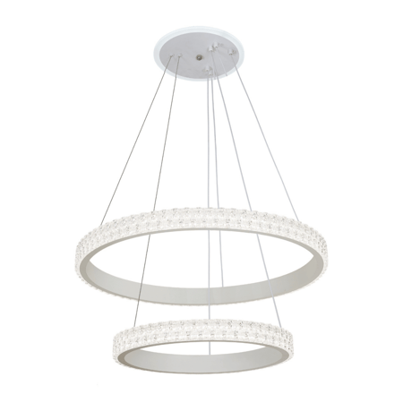 نجف ليد دائري مزدوج مودرن أبيض م/101139-2WH ماركة بفكو