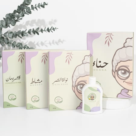 كورس الحنا الطبيعي للشعر | Natural Henna Hair Care Course (Henna, Pomegranate Peel, Meshat, Date Seeds)