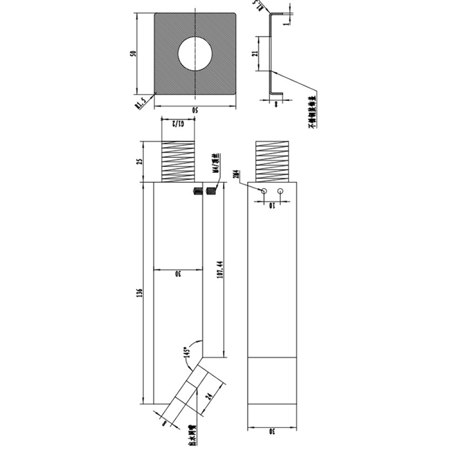 صباب خلاط دش مخفي OS1390 صيني ORIENT STANDARD ذهبي مربع