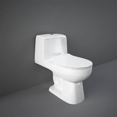 كرسي افرنجي ارضي URBWC1600AWHA اماراتي RAK URBAN ابيض بيضاوي 69*38 سم