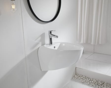 مغسلة سيراميك تعليق LOLO502 ابيض 36*49.5*42.5 سم دائري