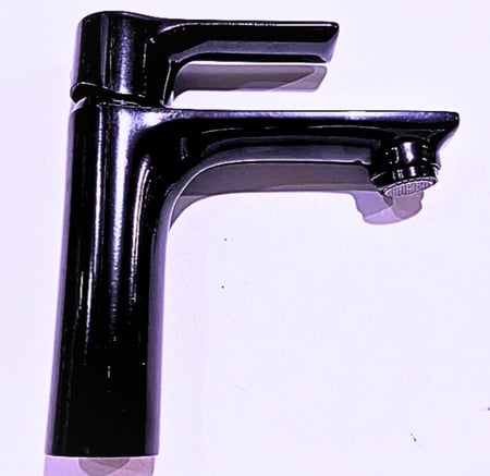 خلاط مغسلة EY1267LT4 ENERGY ايطالي REMER اسود لامع قصير