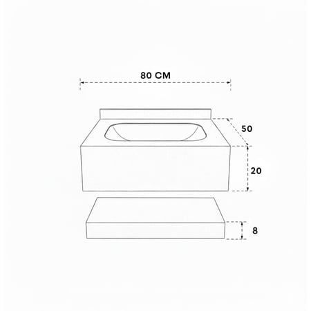 مغسلة حجر حوض سيراميك سيملس OS176   816209 بيج فاتح لامع