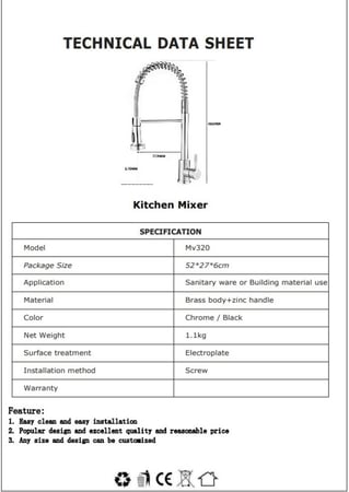 خلاط مجلى حوض سحاب ONE465 صيني كروم عالي دائري