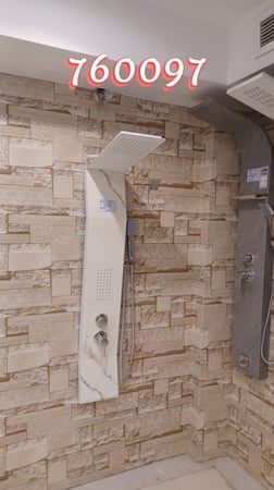 دش جداري استيل أبيض رخامي