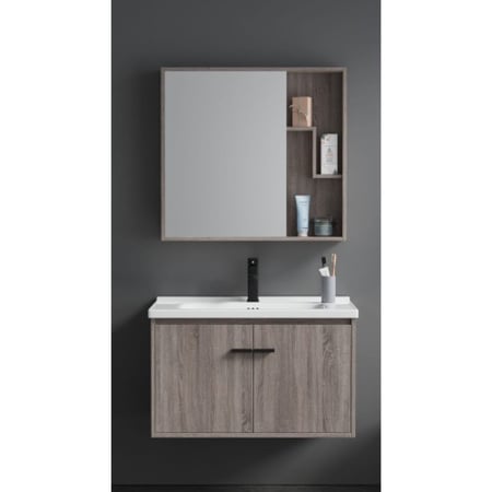 مغسلة خشب خشبي فاتح