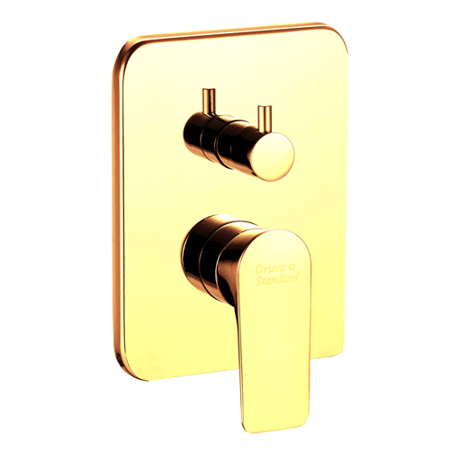 خلاط دش مخفي خطين ذهبي مربع