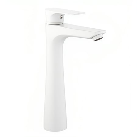 خلاط مغسلة ابيض عالي مع هراب