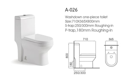كرسي افرنجي A026-OS ابيض 25 سم مقاس 69.5*36.6*80.5 سم