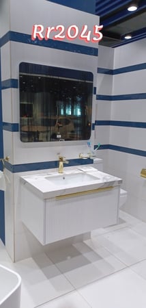 مغسلة دولاب خشب أبيض 80 سم