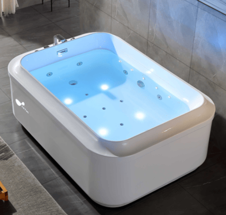 مغطس جاكوزي أبيض 2 دينمو LO008 مقاس 170*115*62 سم Bluetooth