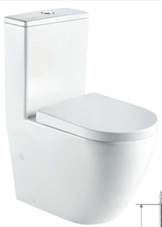 كرسي افرنجي ارضي ONE562 ابيض 25 سم دائري UF