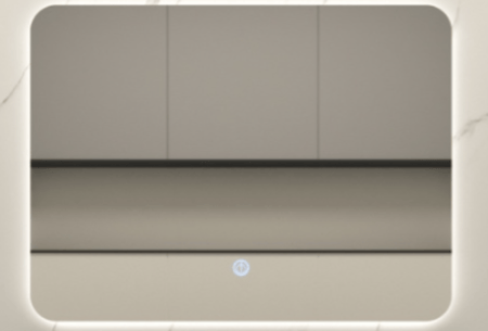 مراية ليد ONE094 صيني اضاءة خلفية 3 لون اتجاهين 100*80 سم مستطيل