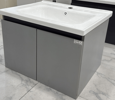 مغسلة OS199 PVC رمادي حوض سيراميك 47×60سم - ارتفاع 44سم