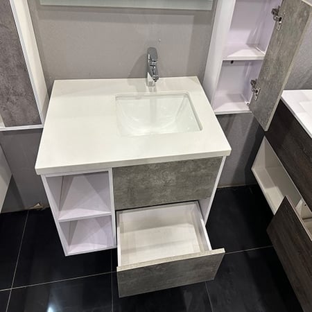 مغسلة خشب حوض 80 سم