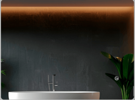 مراية ليد ONE095 صيني اضاءة خلفية 3 لون اتجاهين 120*80 سم مستطيل