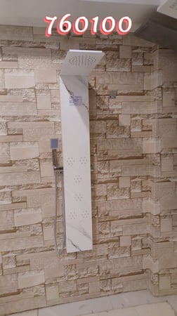 دش جداري استيل أبيض رخامي SLIM