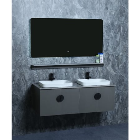 مغسلة خشب رمادي لؤلؤي مقاس 120سم