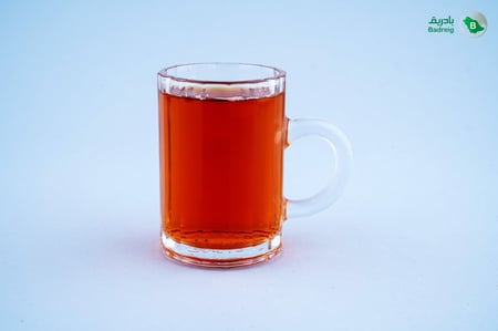 فنجان شاي احمد مضلع كبير 6 حبات