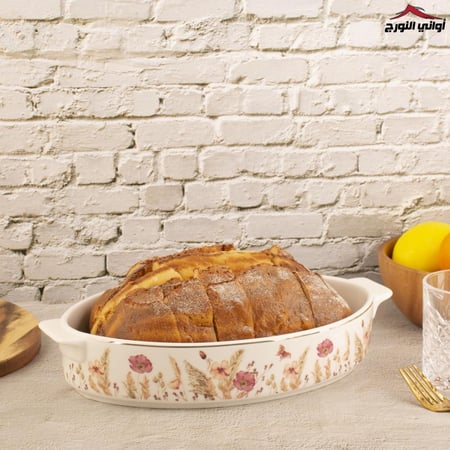 صينية فرن سيراميك بيضاوي مورد
