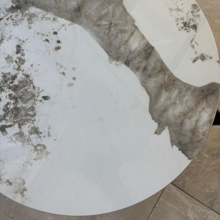 طاولة جانبية دورين زجاج وماربل