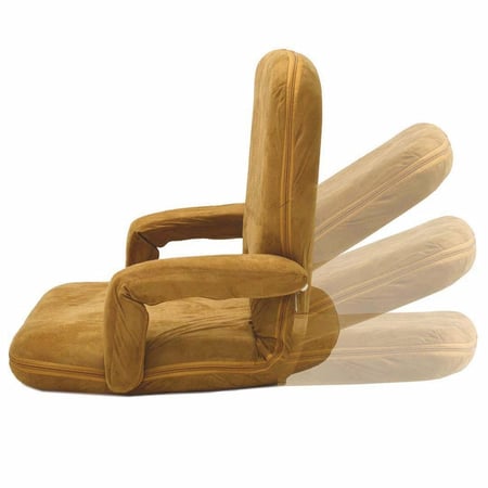 كرسي أرضي مخمل قابل للطي والتعديل