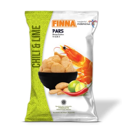 مقرمشات الجمبري من فينا بارس بنكهة الفلفل الحار والليمون 70 غرام