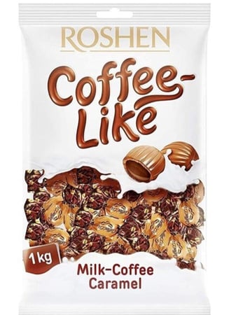 كراميل روشن محشو بنكهة القهوة والحليب 1 كيلو | Roshen Coffee-Like Milk-Coffee Caramel 1kg