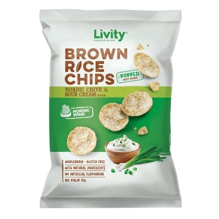 رقائق أرز بني بنكهة الكريمة الحامضة - 60 جرام من بيوند