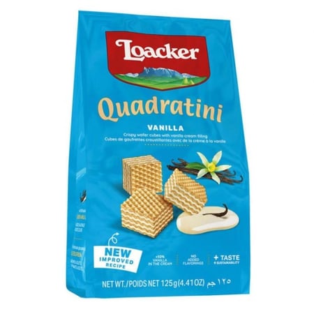 لواكر كوادراتيني فانيلا بسكويت ويفر 125 جرام