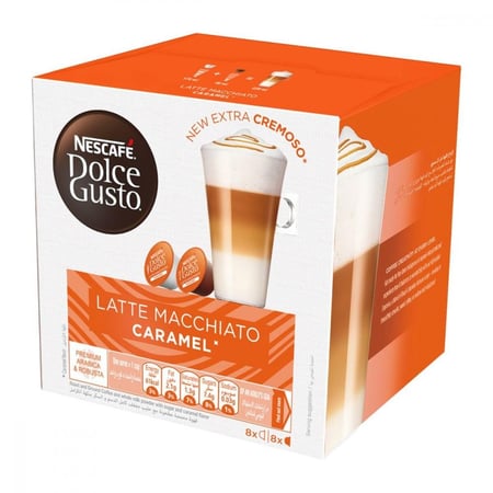 نسكافيه كبسولات دولشي غوستو لاتيه مكياتو كراميل