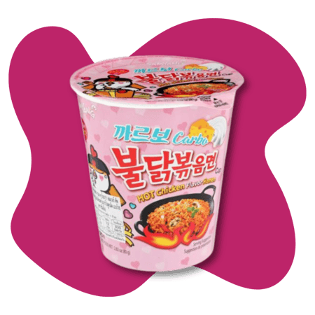 نودلز كوري بنكهة دجاج كاربو حار و الجبنة 80 غرام