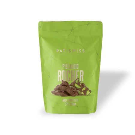 باتيسويس شيكولاتة بالحليب مع الفستق روشيه 80 جرام - Patiswiss Milk Chocolate Pistachio Rocher 80g
