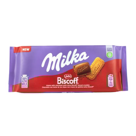 Milka Lotus Biscoff 90g - ميلكا لوتس بسكوف 90 جرام