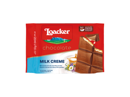 لوكر شوكولاتة بالحليب كريمي - Loacker Milk Creme Chocolate