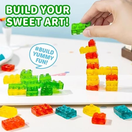 اموس 4D حلوى مطاطية نباتية مكعبات | AMOS 4D Vegan Gummy Blocks