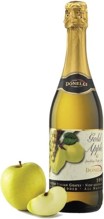 مشروب فوار بطعم العنب الابيض مع التفاح بدون كحول من دونيلي، 750 مل ايطالي