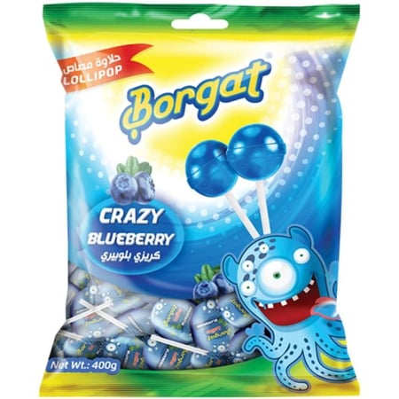 حلاوة مصاص بورقات توت أزرق 10 جرام 40 حبة