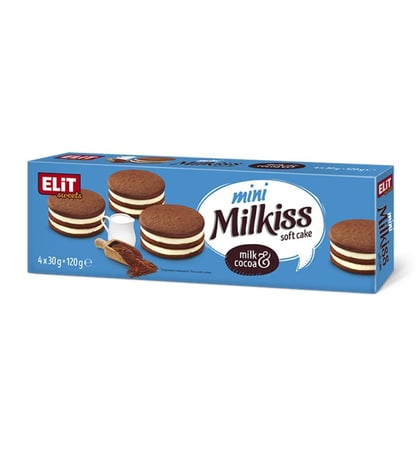 إيليت  ميني ميلكِس كيك طري بالحليب والكاكاو | Elit Mini Milkiss Milk & Cocoa
