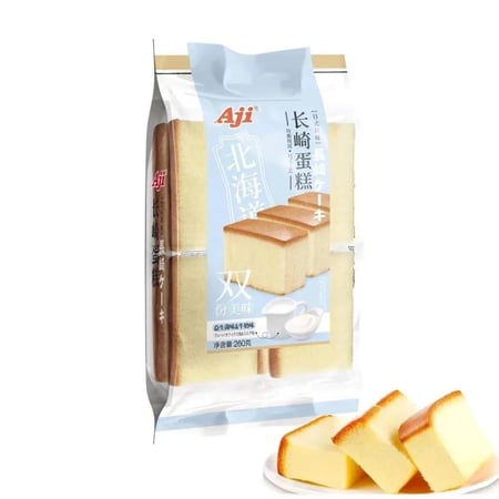 كعكة يابانيه أجي بنكهة البروبيوتيك والحليب 260جرام