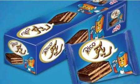 ويفر ريكو المغطاة بنكهة الشوكولاتة - علبة / 24 حبة